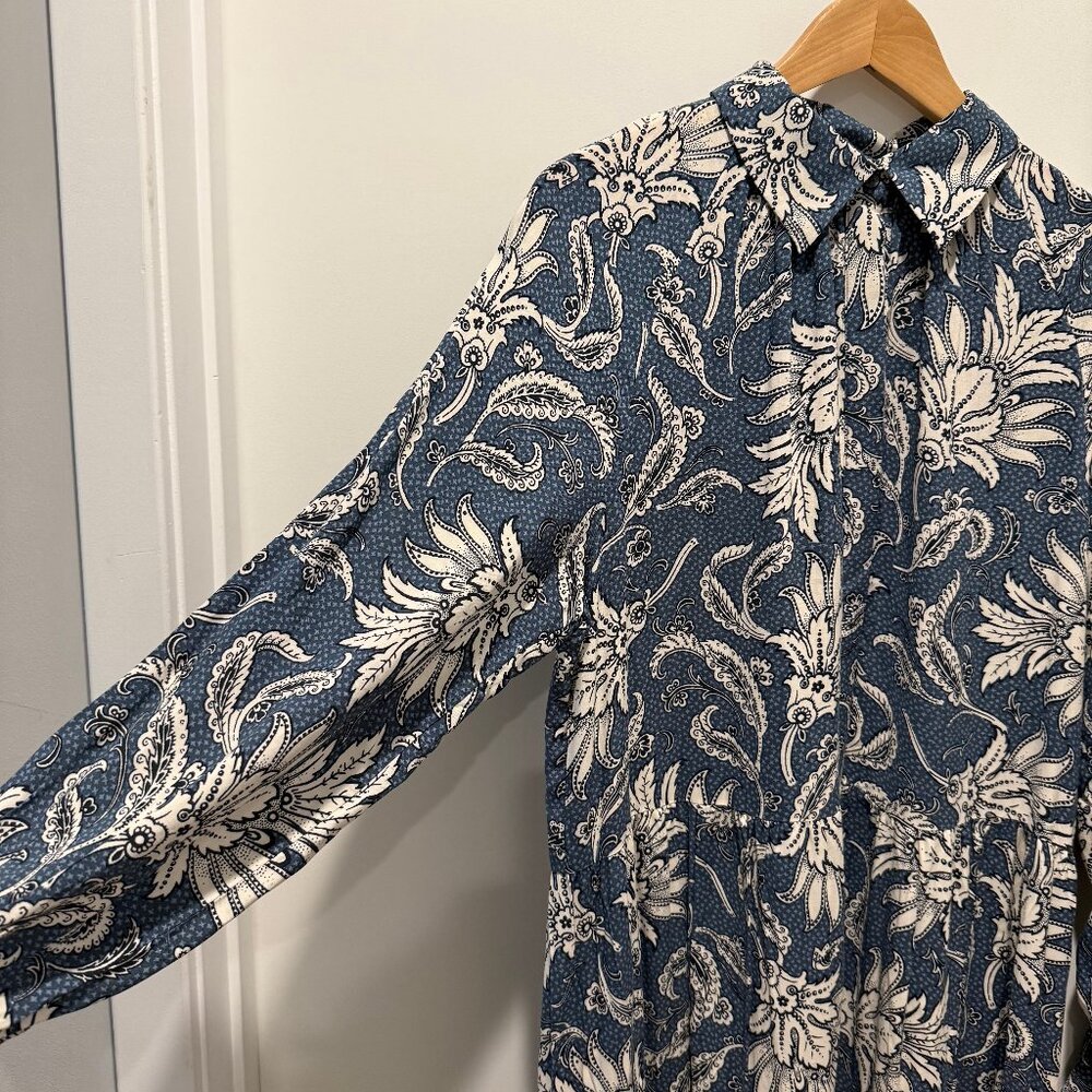 Boho, floral blue dress. H&M - size Medium. - Picture 5 of 6